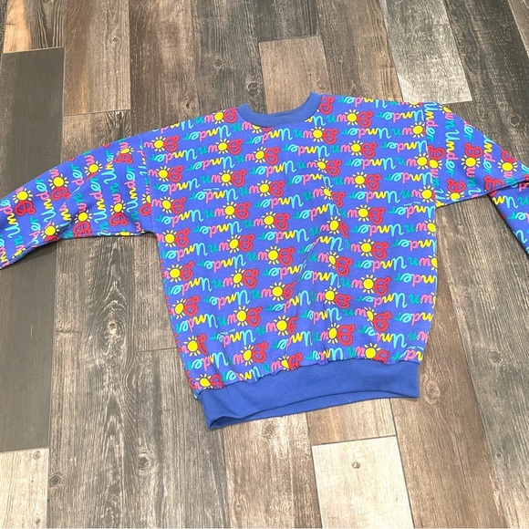 Vintage Ken Done Down Under All Over Print Sweatshirt Medium Made in Australia - Picture 5 of 10